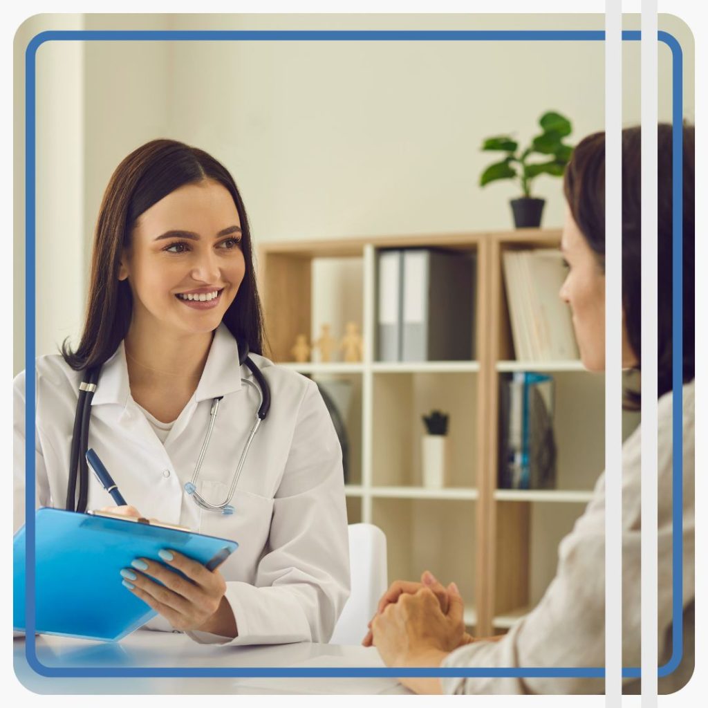 pharmacist speaking with patient