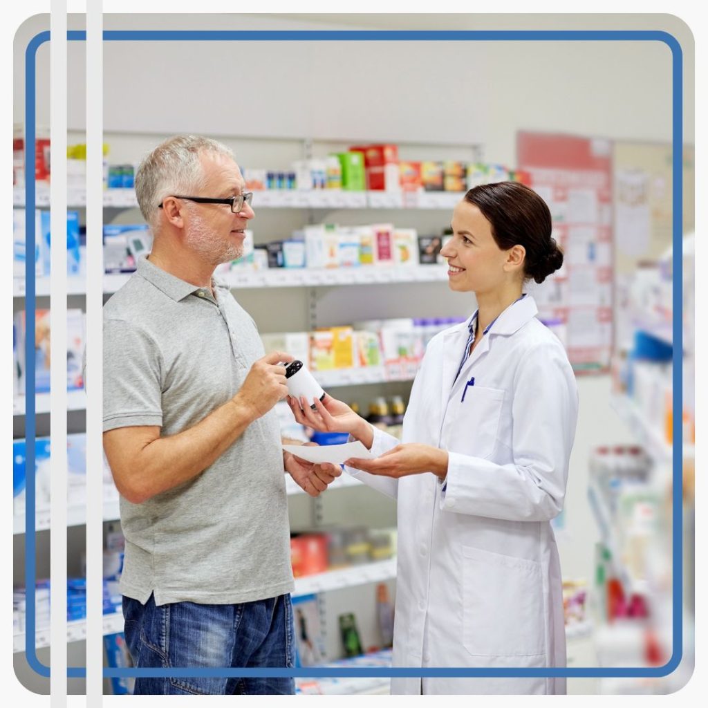 pharmacist speaking with patient